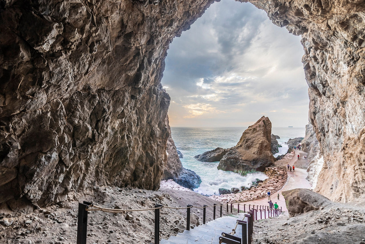 The famous travel destination of Cuevas de Anzota